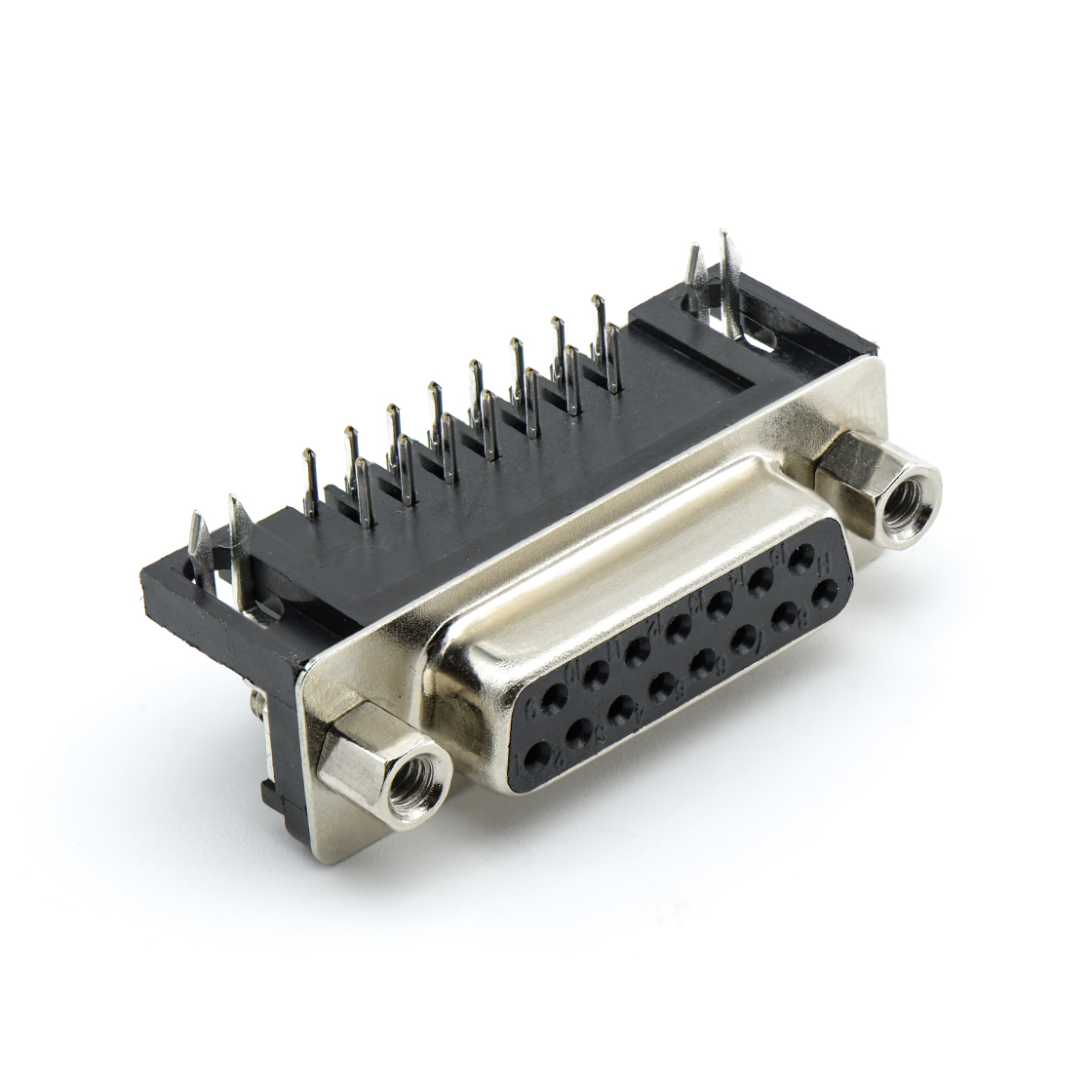 D-SUB连接器DR 8.08 15Pin 母头 90°DIP