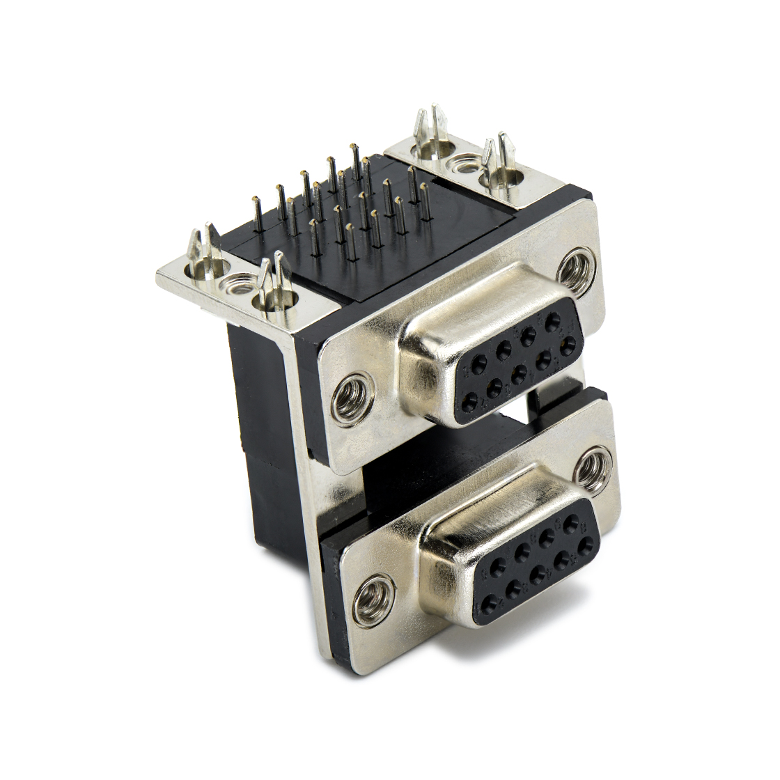 D-SUB连接器双层DR9F+DR9F 90°DIP 19.05