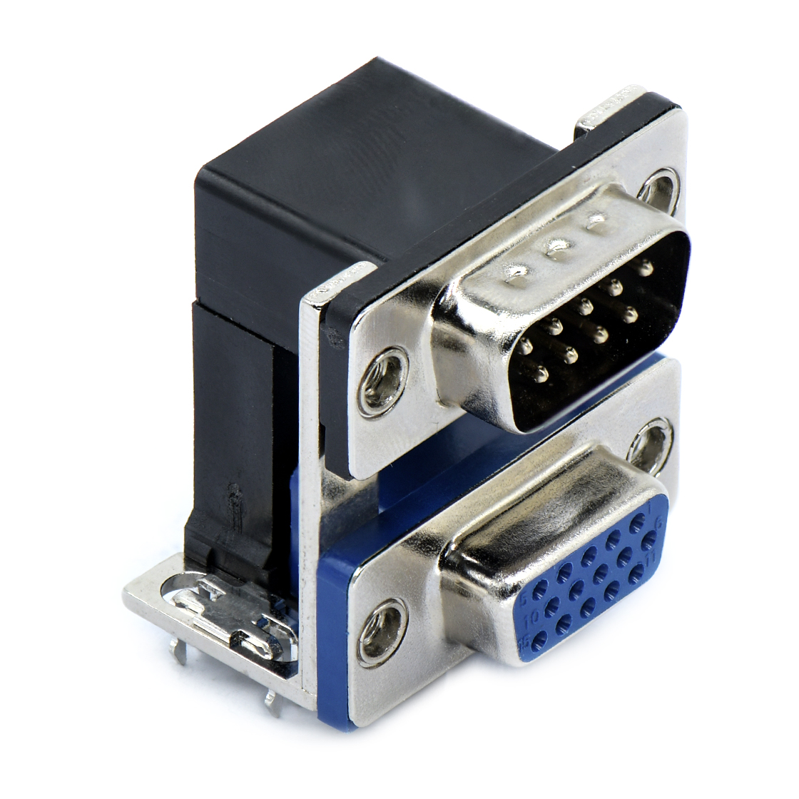 D-SUB连接器DR DOUBLE 9P/M BLACK AND 15P/F BLUE
