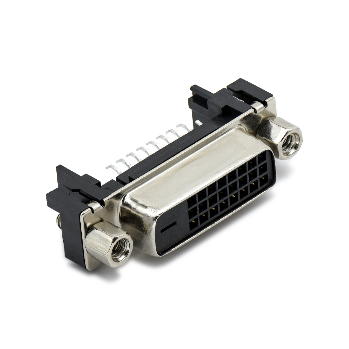 DVI 24+0 F 90°夹板式SMT