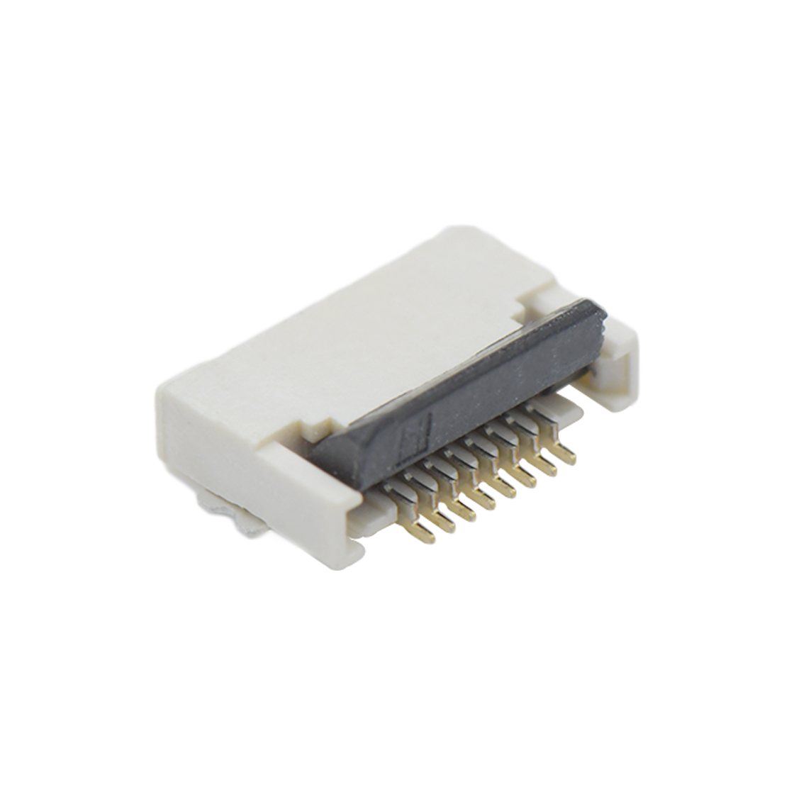 F0502 FPC FFC连接器Pitch 0.50mm H2.0mm卧贴后掀盖双面接 FPC 08Pin本色 镀全金G/F