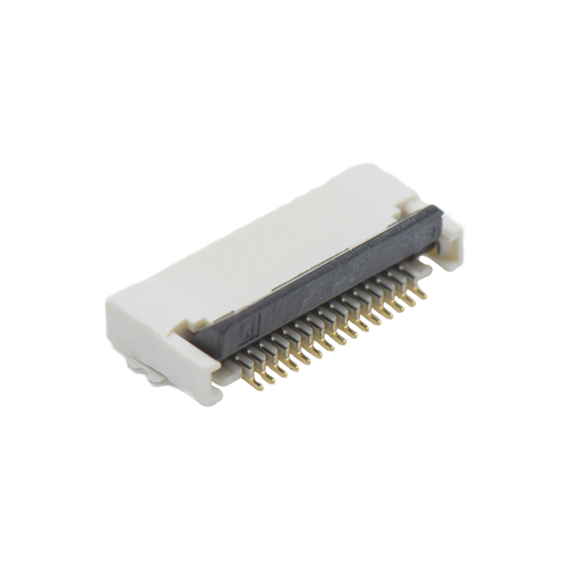 F0502 FPC FFC连接器Pitch 0.50mm H2.0mm卧贴后掀盖双面接 FPC 15Pin本色 镀全金G/F