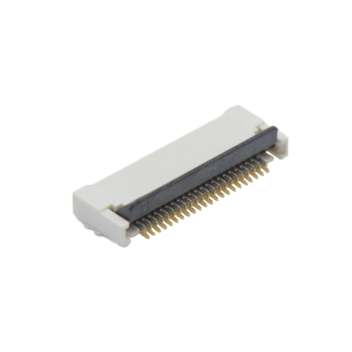 F0502 FPC FFC连接器Pitch 0.50mm H2.0mm卧贴后掀盖双面接 FPC 22Pin本色 镀全金G/F