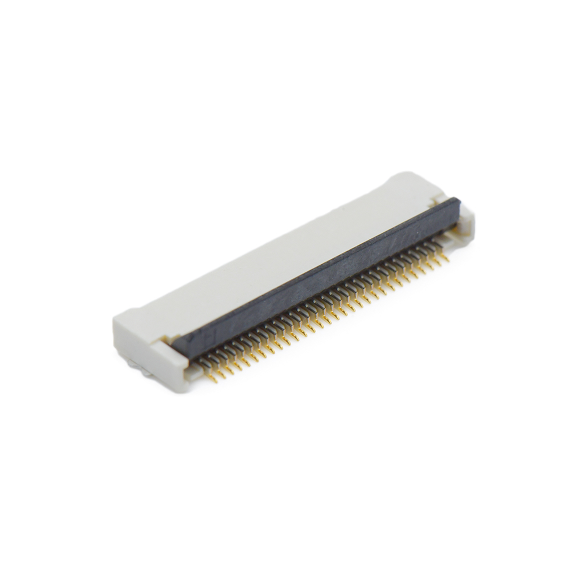 F0502 FPC FFC连接器Pitch 0.50mm H2.0mm卧贴后掀盖双面接 FPC 30Pin本色 镀全金G/F
