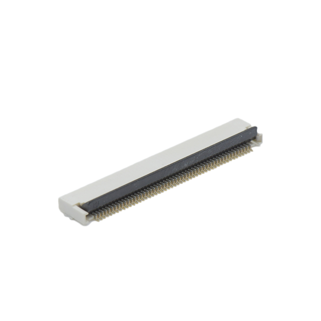 F0502 FPC FFC连接器Pitch 0.50mm H2.0mm卧贴后掀盖双面接 FPC 50Pin本色 镀全金G/F