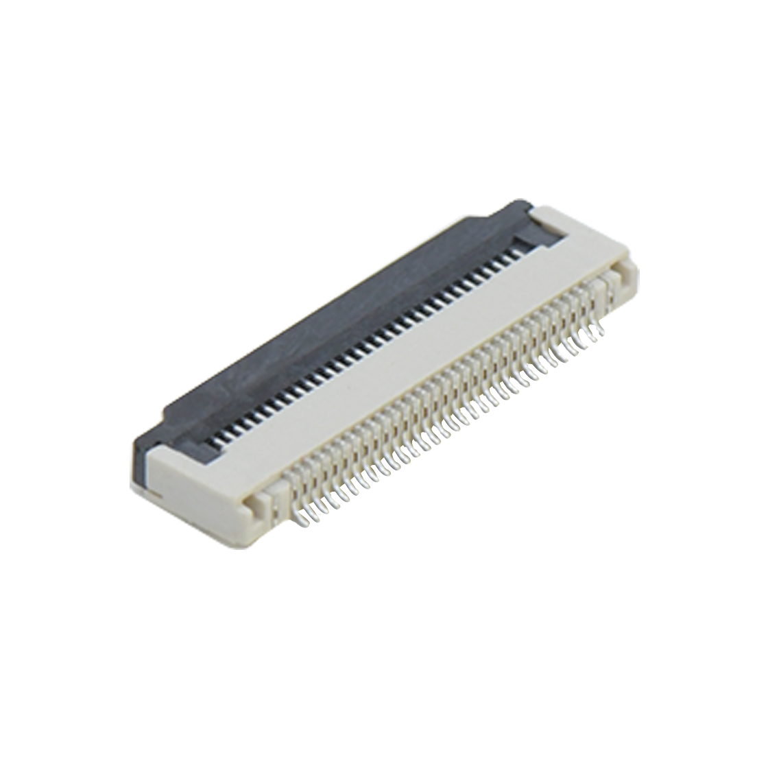 F0501 FPC FFC连接器Pitch 0.50mm 90°H2.00mm ZIF前掀盖下接触卧贴 FPC 31Pin米黄色 镀雾锡
