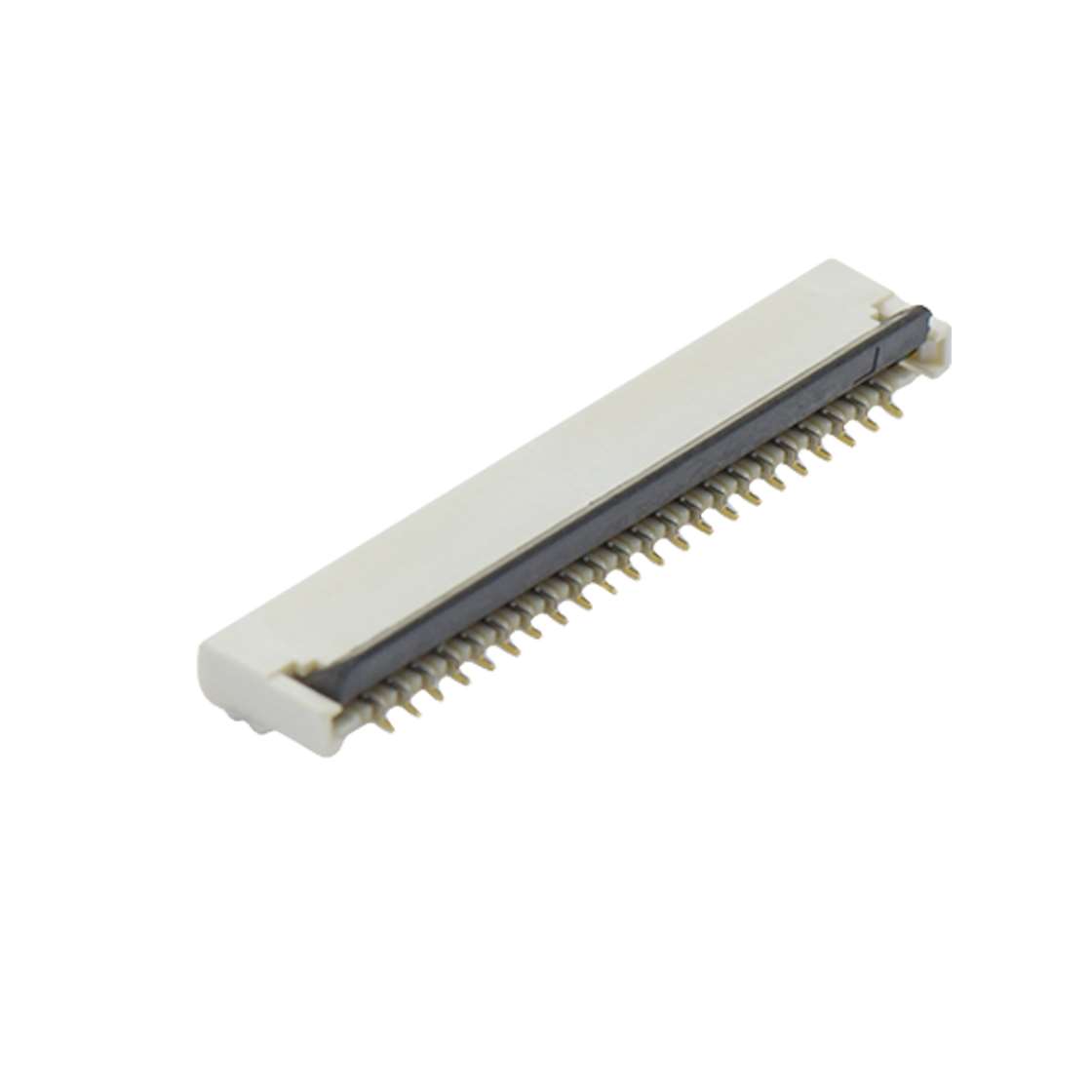 F1006 FPC FFC连接器Pitch 1.00mm H2.0卧贴后掀盖双面接 FPC 22Pin本色 镀全金G/F