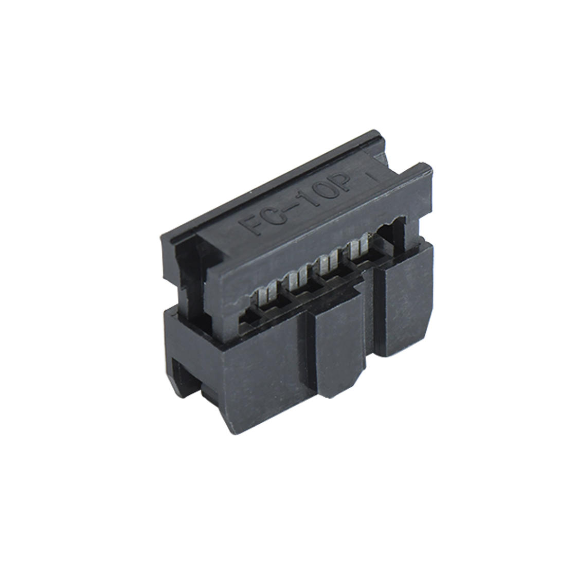 D2553 IDC连接器 Pitch 2.54mm 180° 双排 DIP IDC 三件套 2X5P 黑色 镀半金G/F