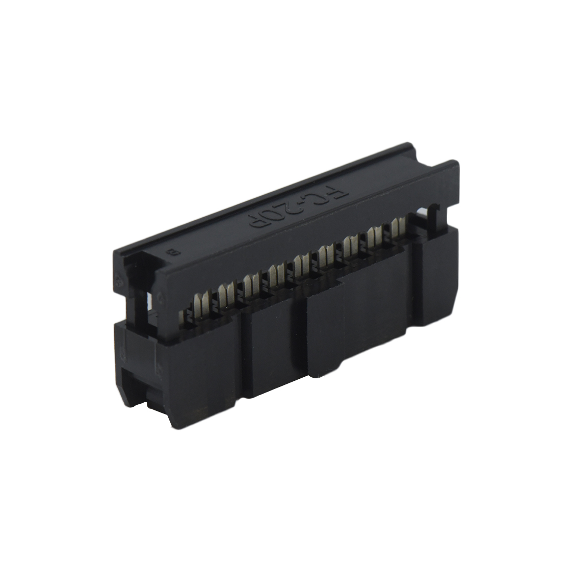 D2553 IDC连接器 Pitch 2.54mm 180° 双排 DIP IDC 三件套 2X10P 黑色 镀半金G/F