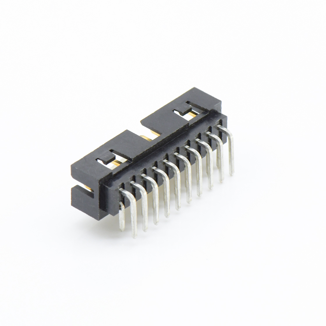 BH2074 简牛连接器 Pitch 2.00mm 简牛 塑高6.4 90度 带窗口 2X10Pin 黑色 镀全金G/F