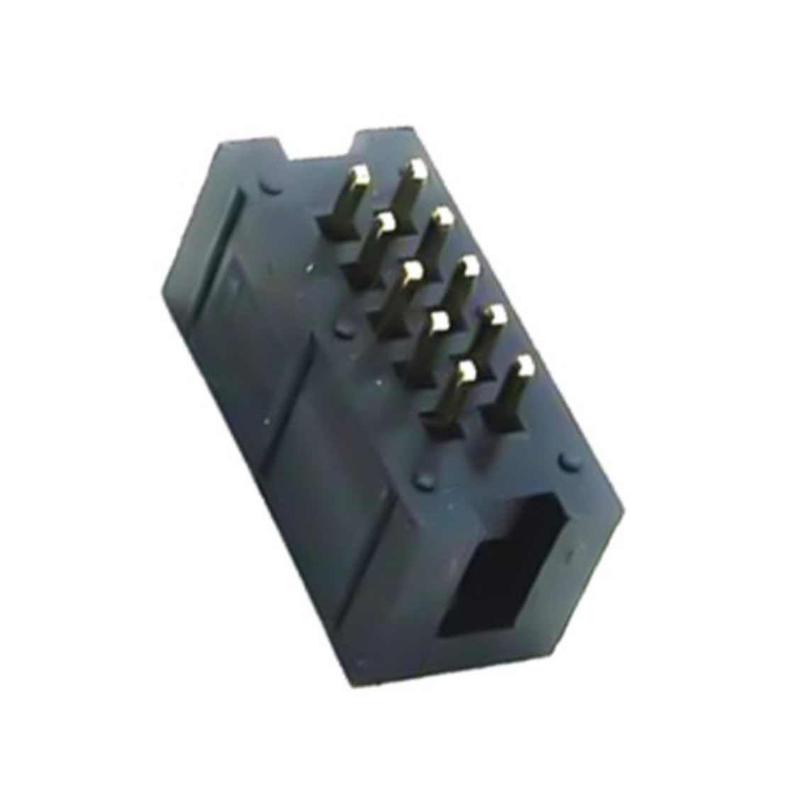 BH2553 简牛连接器 Pitch 2.54mm 180° 双排 DIP 简牛 PC:3.3MM 2X05Pin 黑色 镀全金G/F