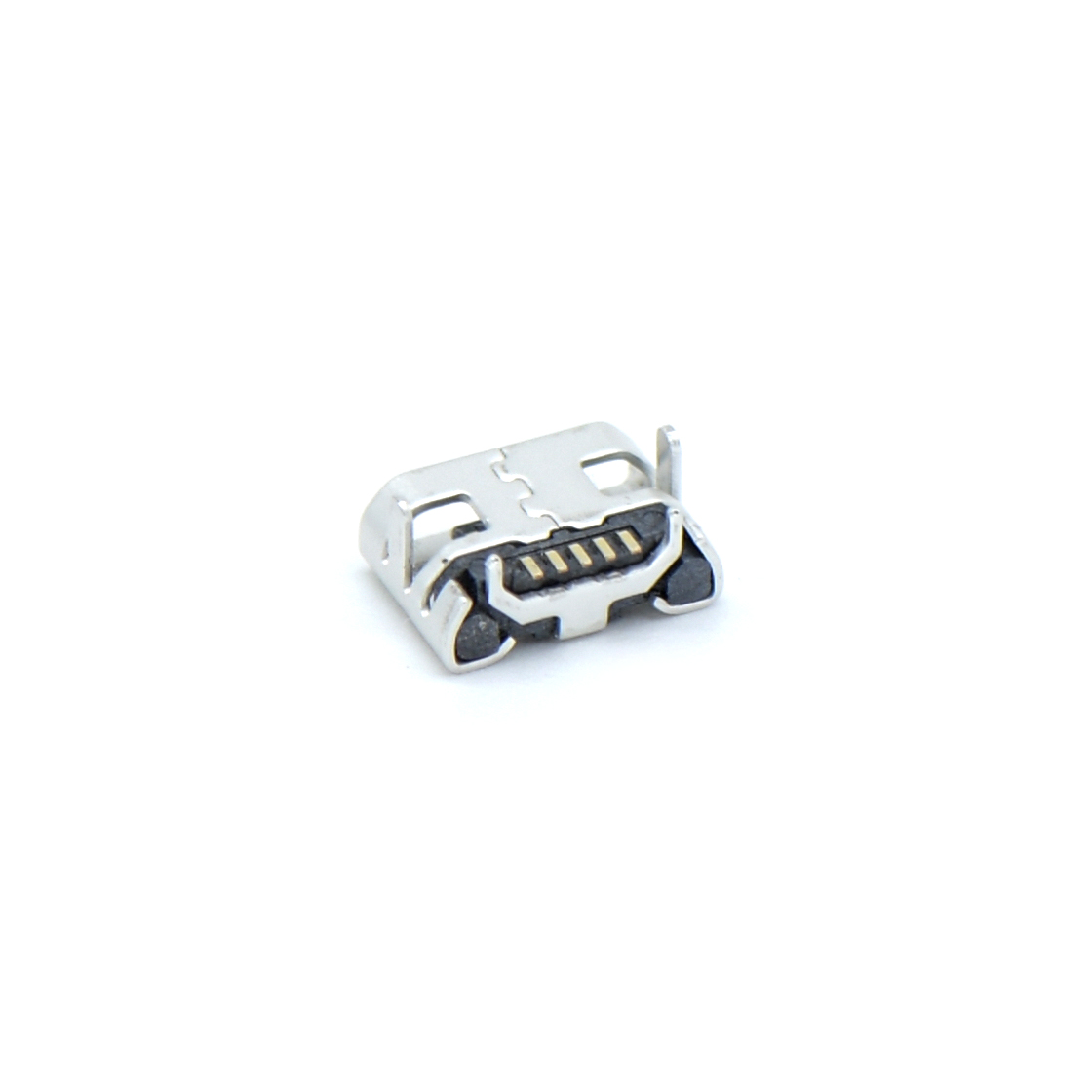 USB连接器Micro USB 5P/F B Type SMT 四脚全贴 无边有柱