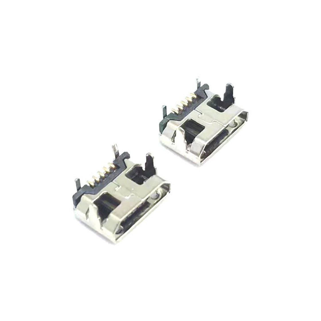 USB连接器MICRO USB 5P/F B TYPE 牛角外DIP 0.9(7.15*4.85)mm 平口