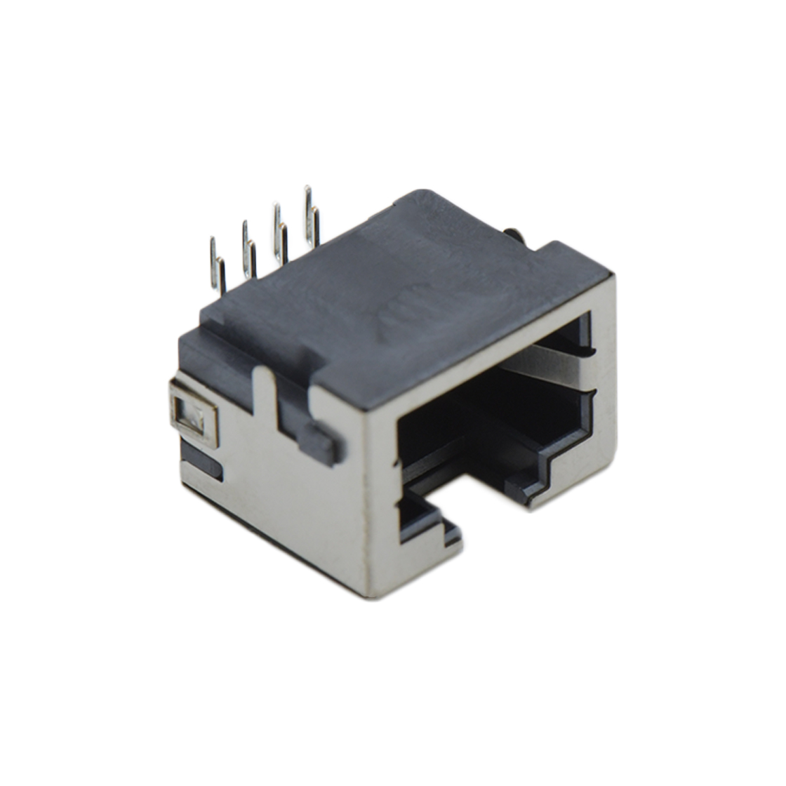 RJ连接器 RJ45 8P8C DIP沉板式2.8mm 带壳全包 脚长1.6mm 无灯