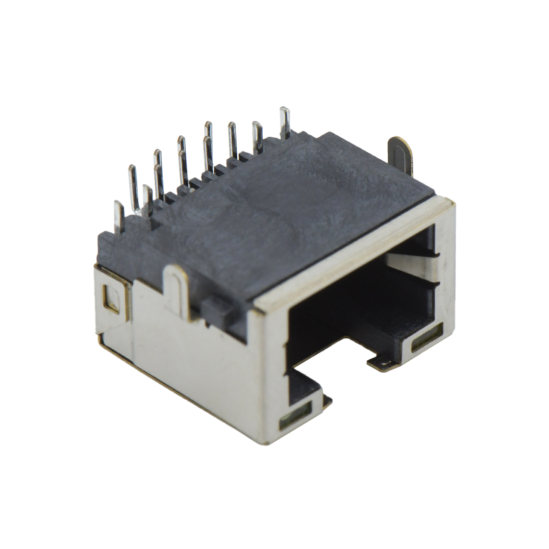 RJ连接器 RJ45 8P8C DIP沉板式8.8mm 带壳全包 带灯(左黄右绿)