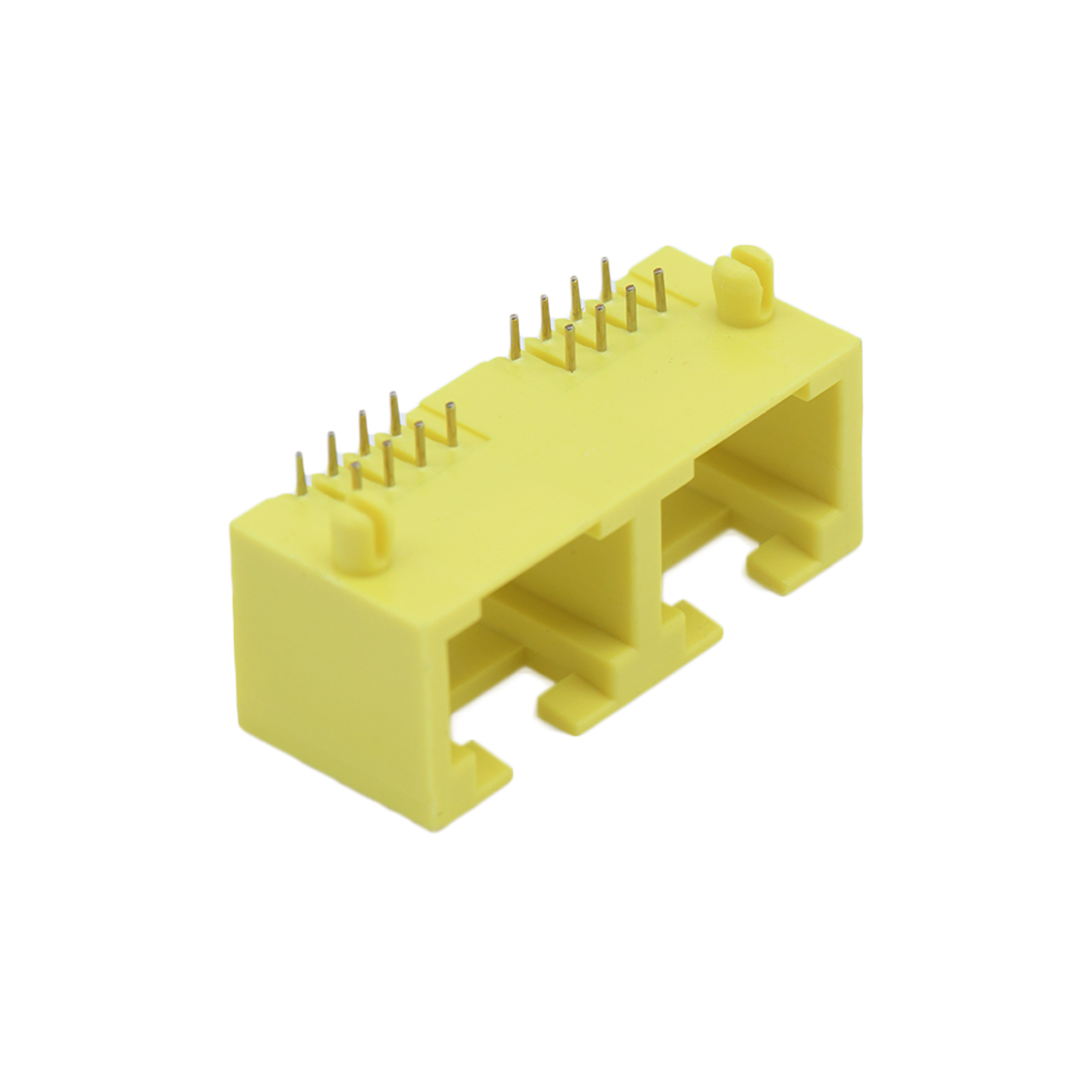 RJ连接器 RJ45 8P8C DIP插板式 1X2 全塑