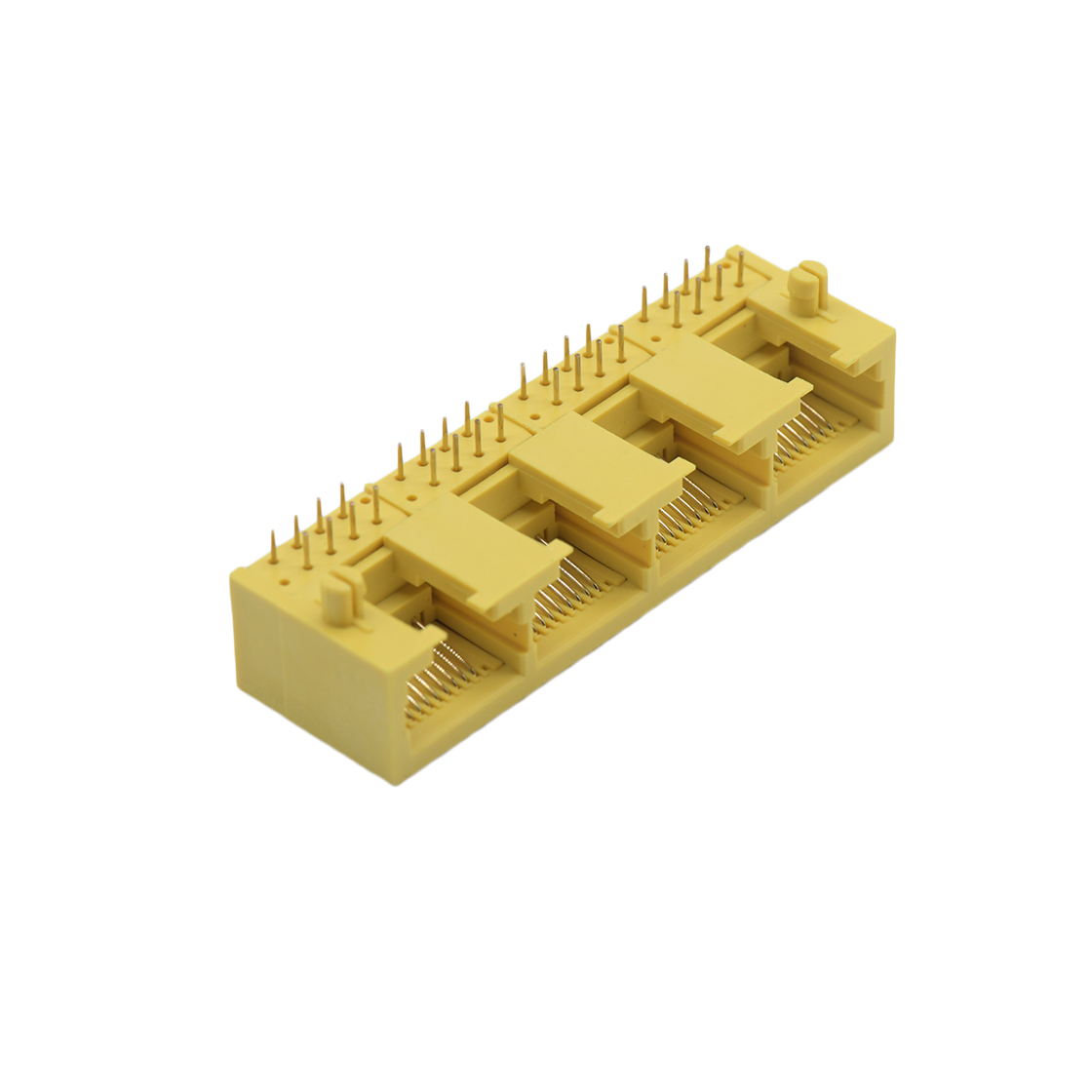 RJ连接器 RJ45 8P8C DIP插板式 1X4 反向 全塑