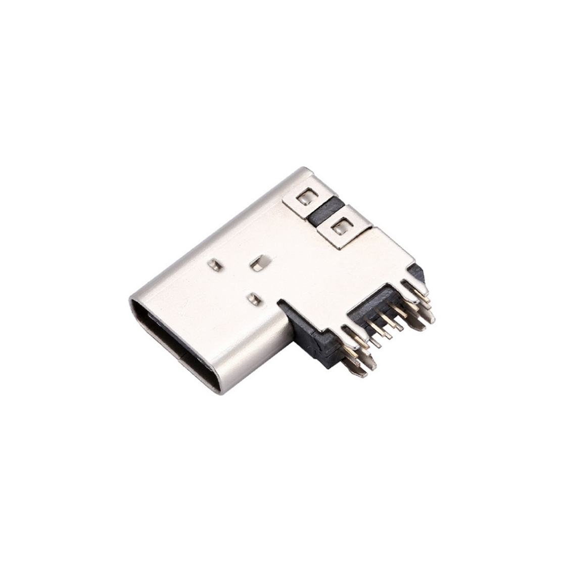 USB连接器TYPE C 14P/F 侧插DIP 四脚插板 加高CH=7.13mm L=14.0mm