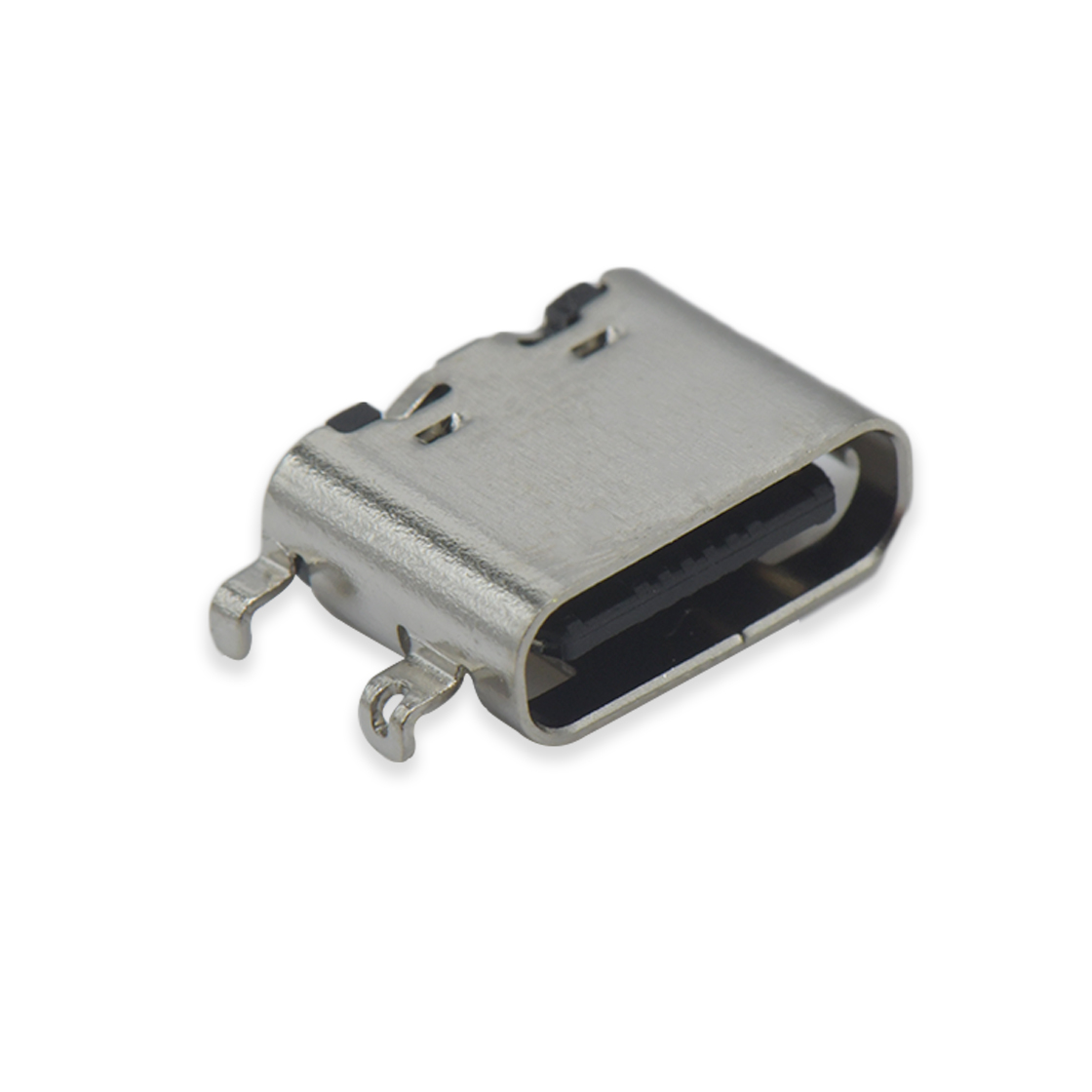 USB连接器TYPE C 16P/F SMT沉板式0.80mm 四脚插板 两脚中心距11.26mm L=6.5m