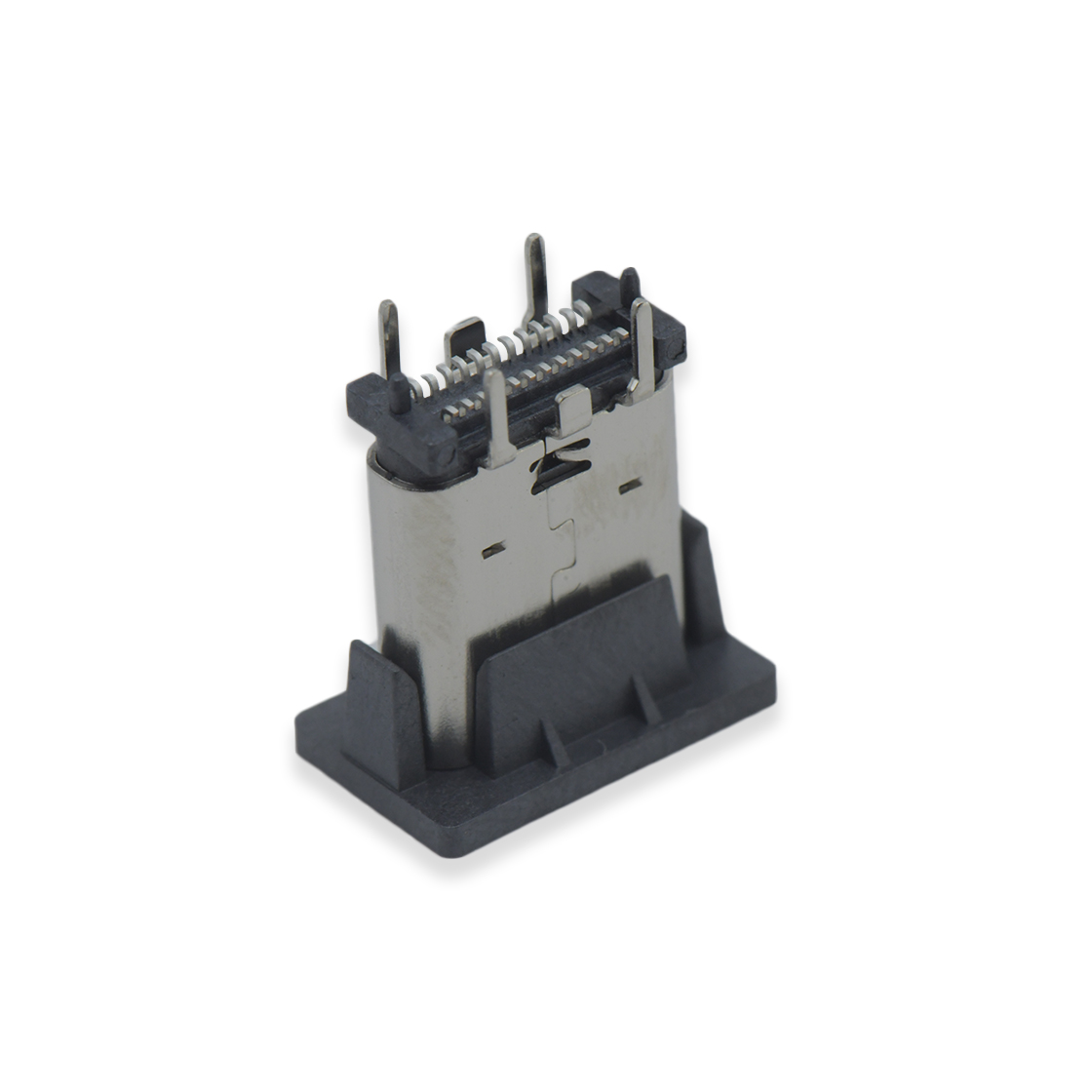 USB连接器TYPE C 24P/F 立贴 H=10.5mm 外壳脚长1.65mm 有柱