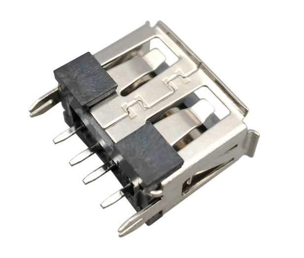 USB连接器USB2.0 AF DIP 短体立插10.0mm(鱼叉脚)