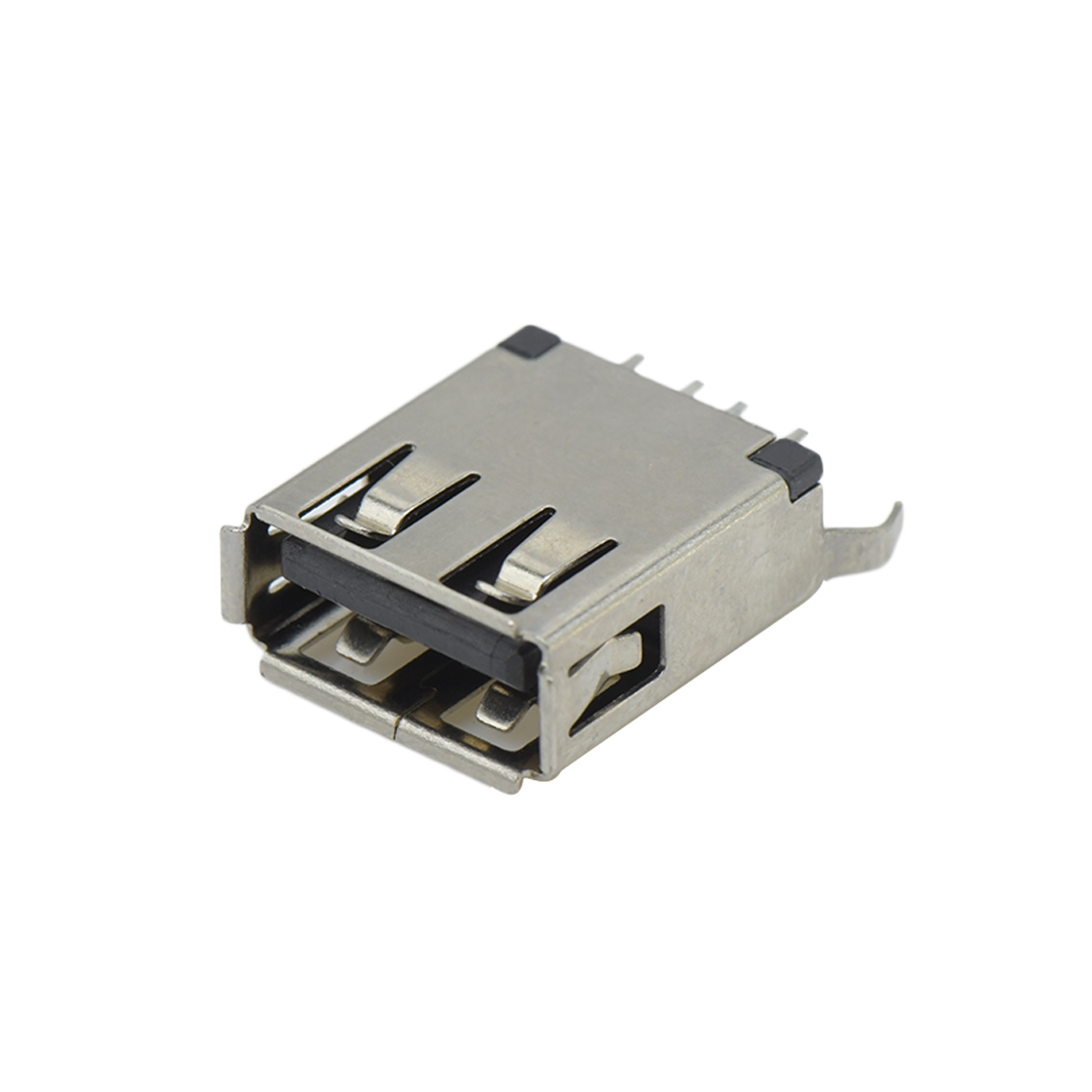 USB连接器USB2.0 AF 立插DIP H=15.0mm 弯脚有边