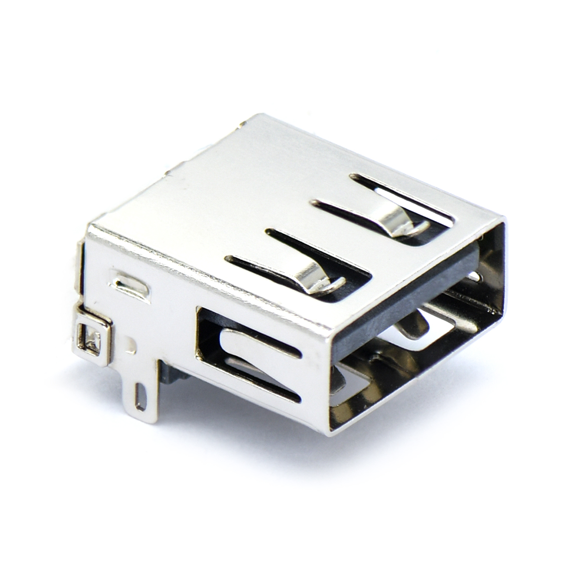 USB连接器USB2.0 AF 单层 90度插板 无边