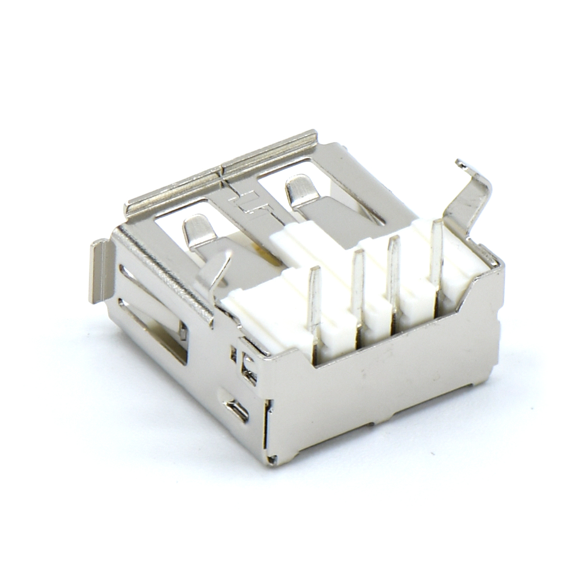 USB连接器USB2.0 AF 单层 90度插板 打K脚