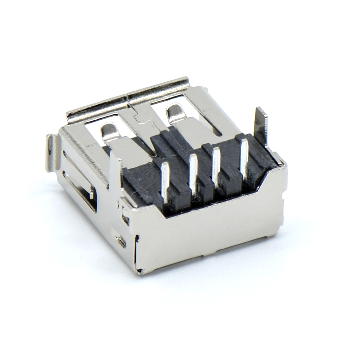 USB连接器USB2.0 AF 单层 90度插板 打直脚