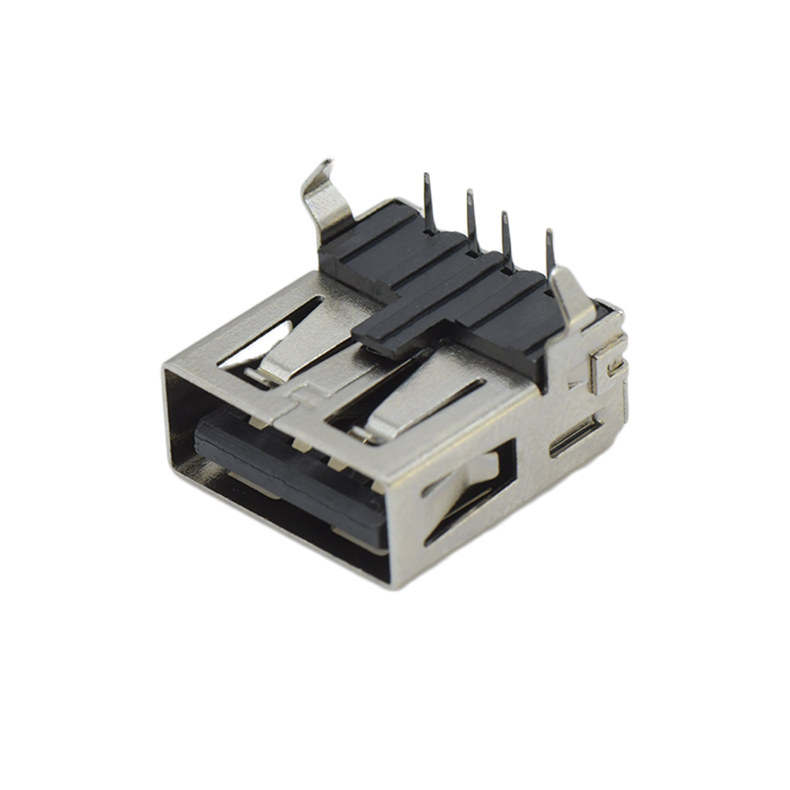 USB连接器USB2.0 AF DIP 打青蛙脚 后盖外扣式 无卷边