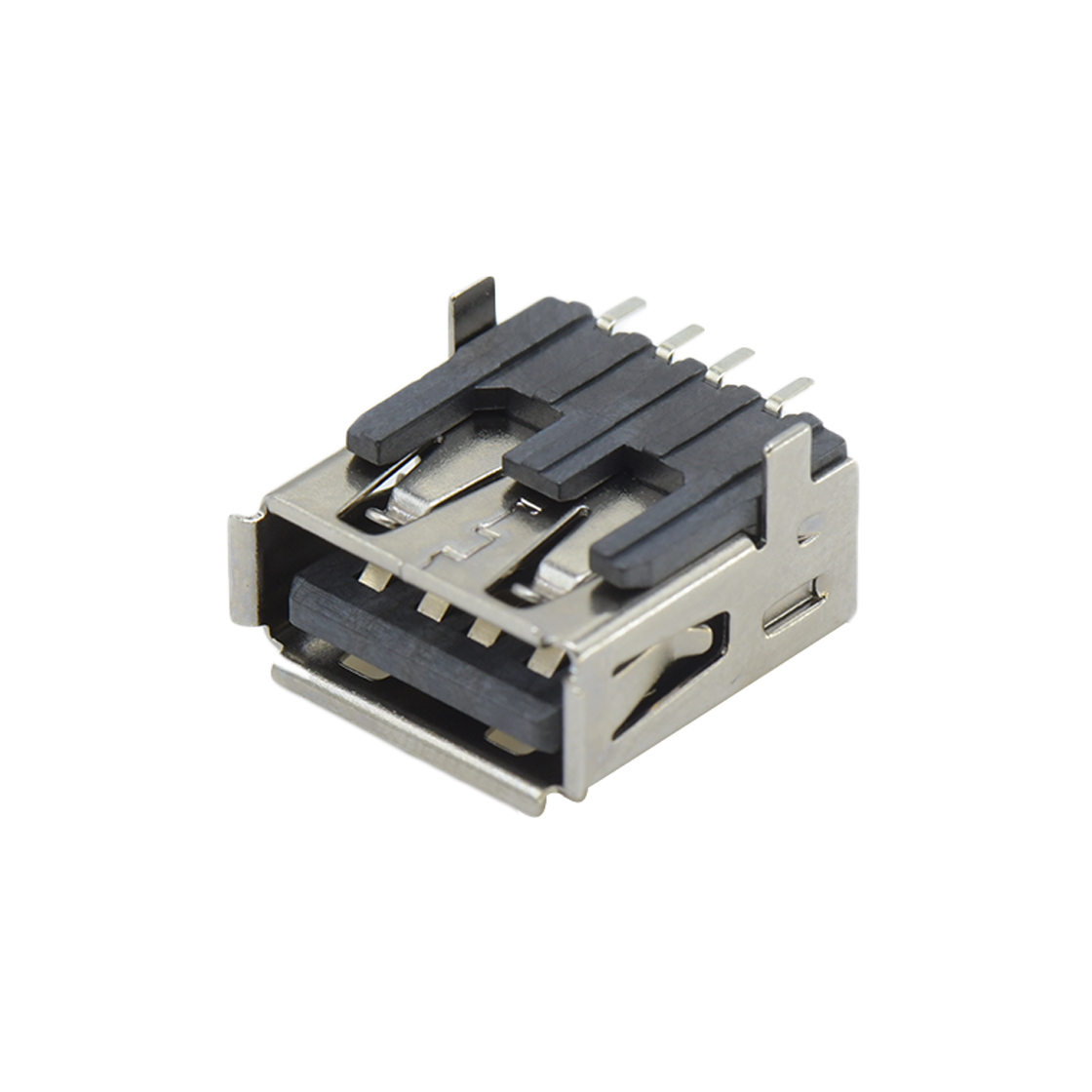 USB连接器USB2.0 AF SMT贴板式 两脚插板直脚 有边