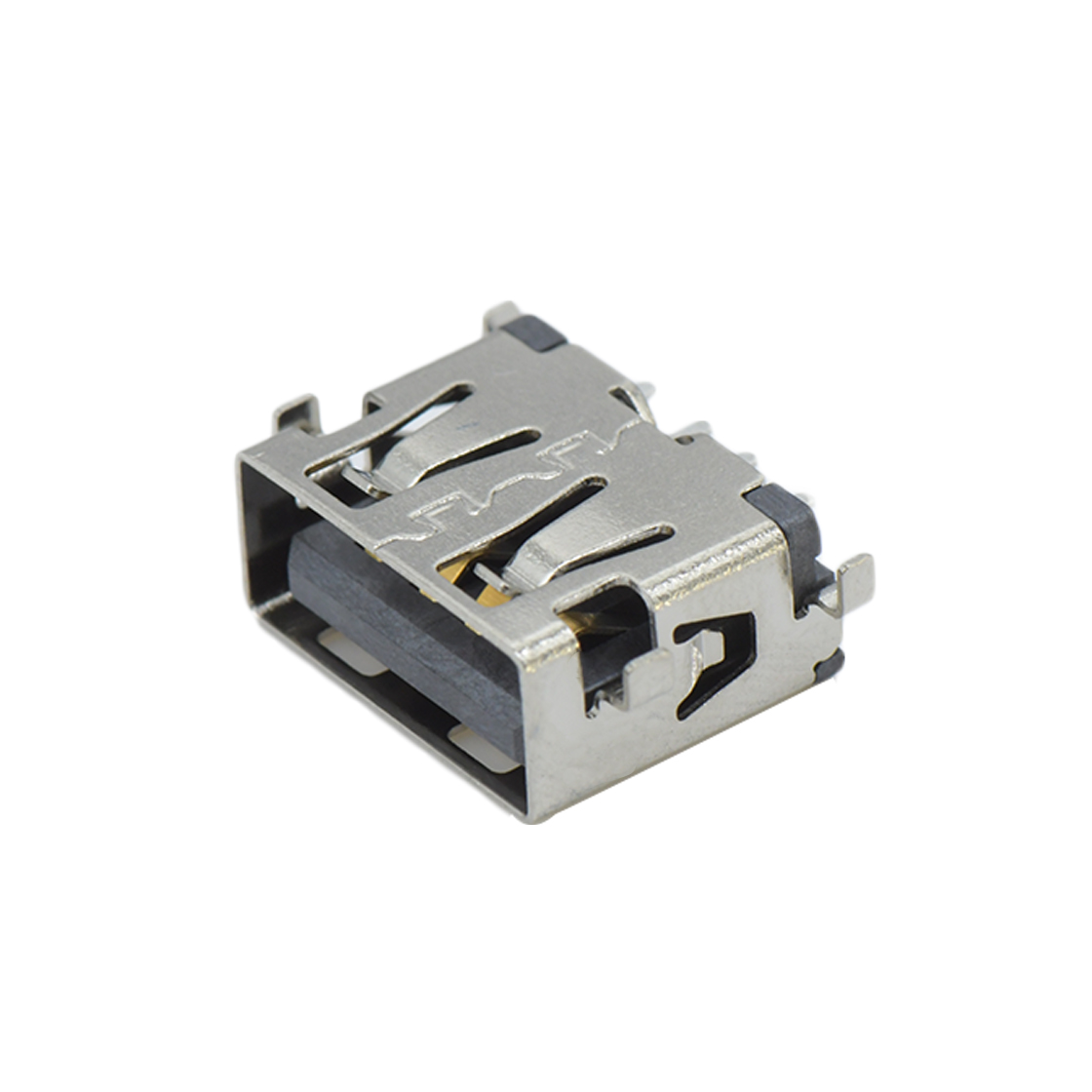 USB连接器USB2.0 AF 沉板式3.6mm 四脚插板 无卷边 贴唛拉
