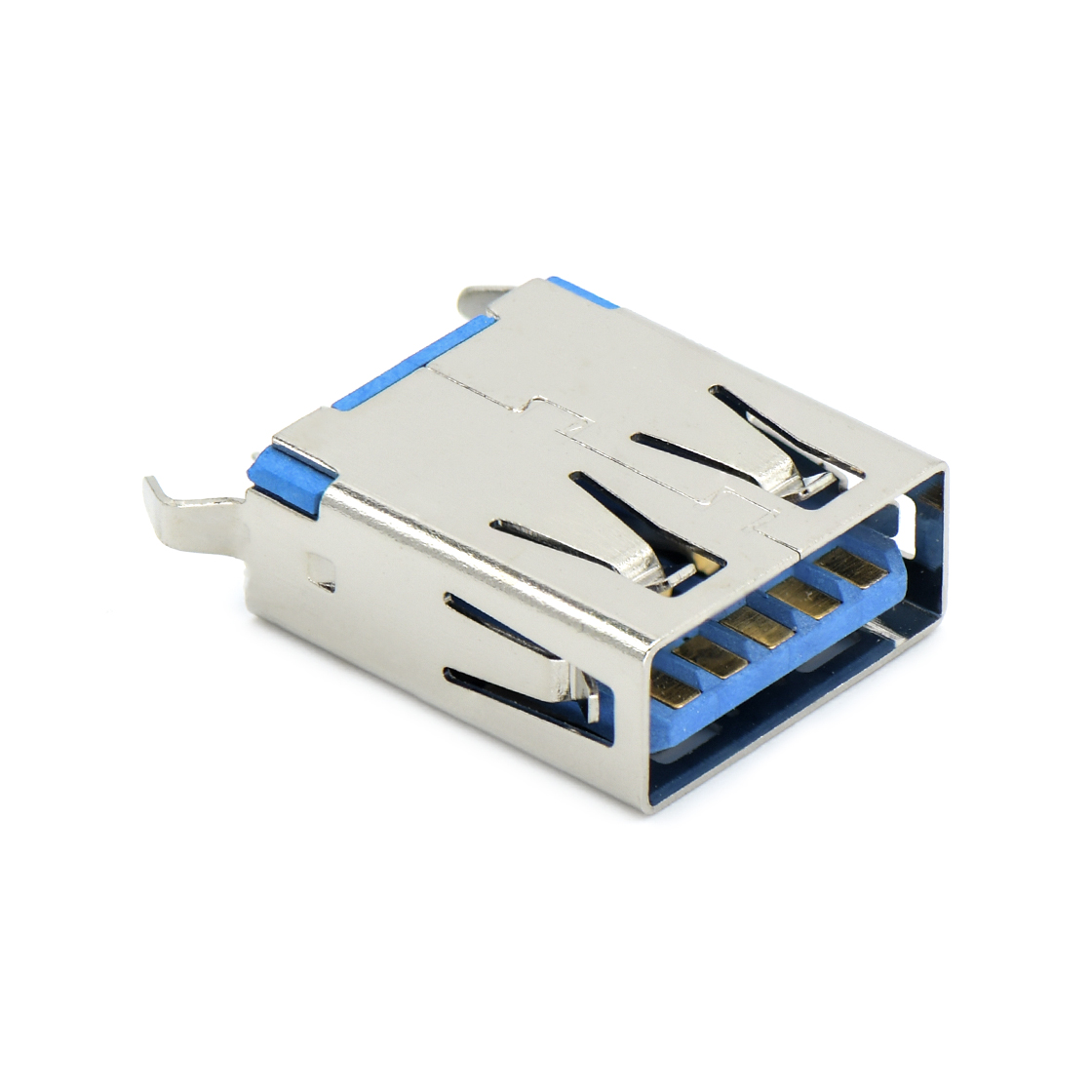 USB连接器USB3.0 AF 单层 立插 L=15.0mm 打青蛙脚 无边