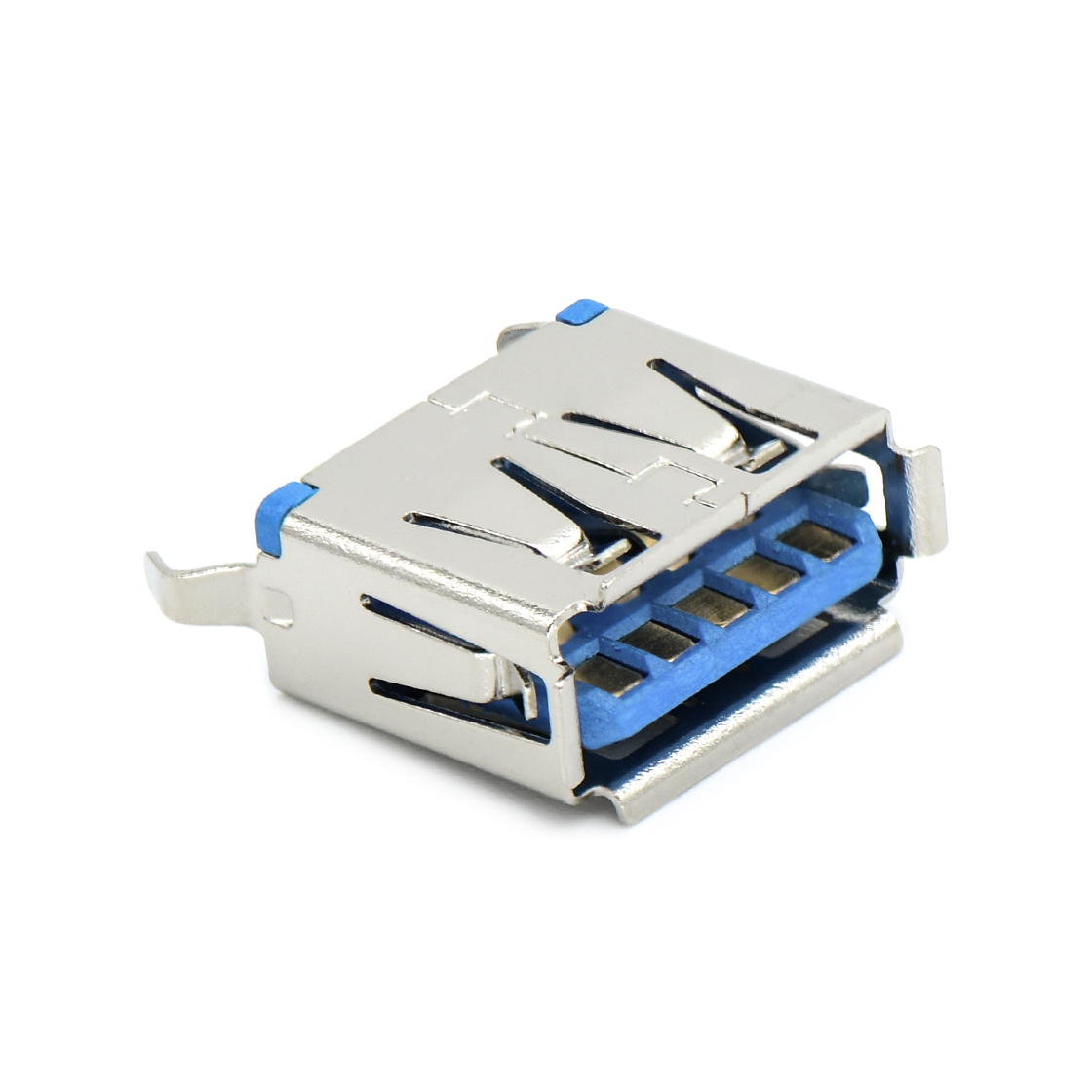 USB连接器USB3.0 AF 单层 立插 L=11.0mm 打青蛙脚 有边