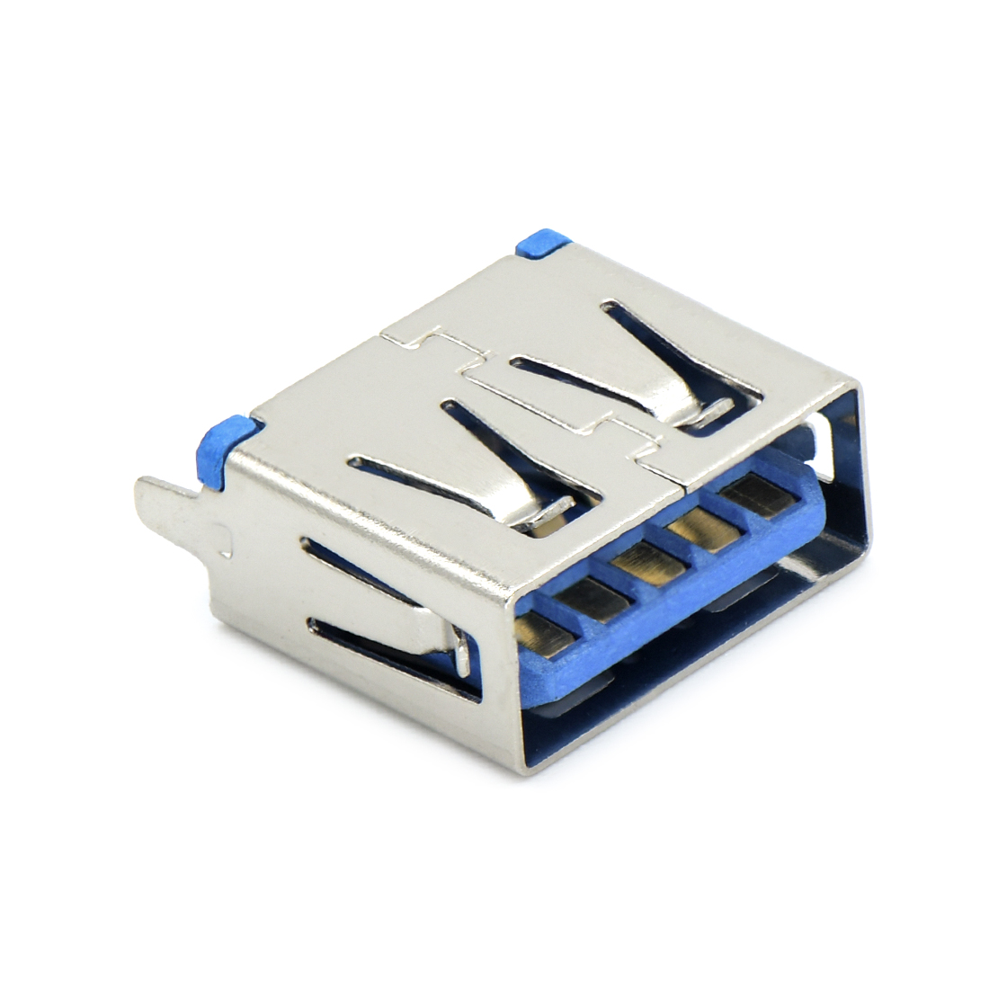 USB连接器USB3.0 AF 单层 立插 L=11.0mm 打直脚 无边