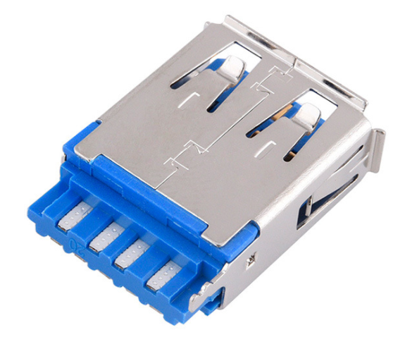 USB连接器USB3.0 AF焊线式 弹片带凸条 有边