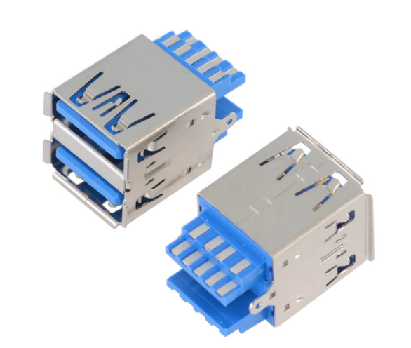 USB连接器USB3.0 AF双层焊线式 有边