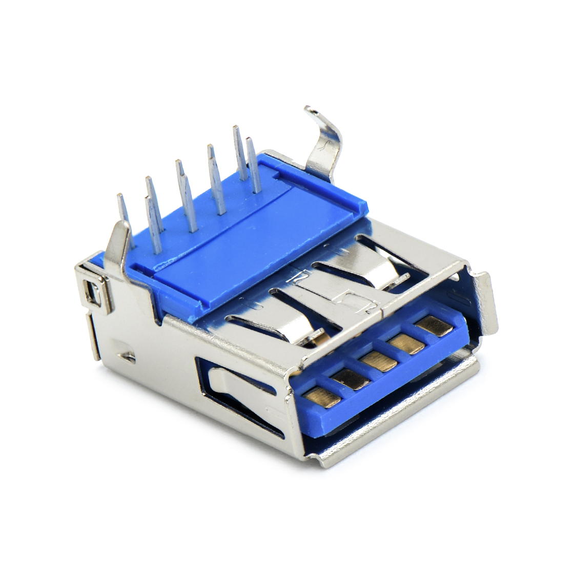USB连接器USB3.0 AF 单层 DIP插板式 打青蛙脚 有边