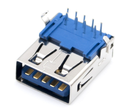 USB连接器USB3.0 AF 90度插板 弯脚 平口