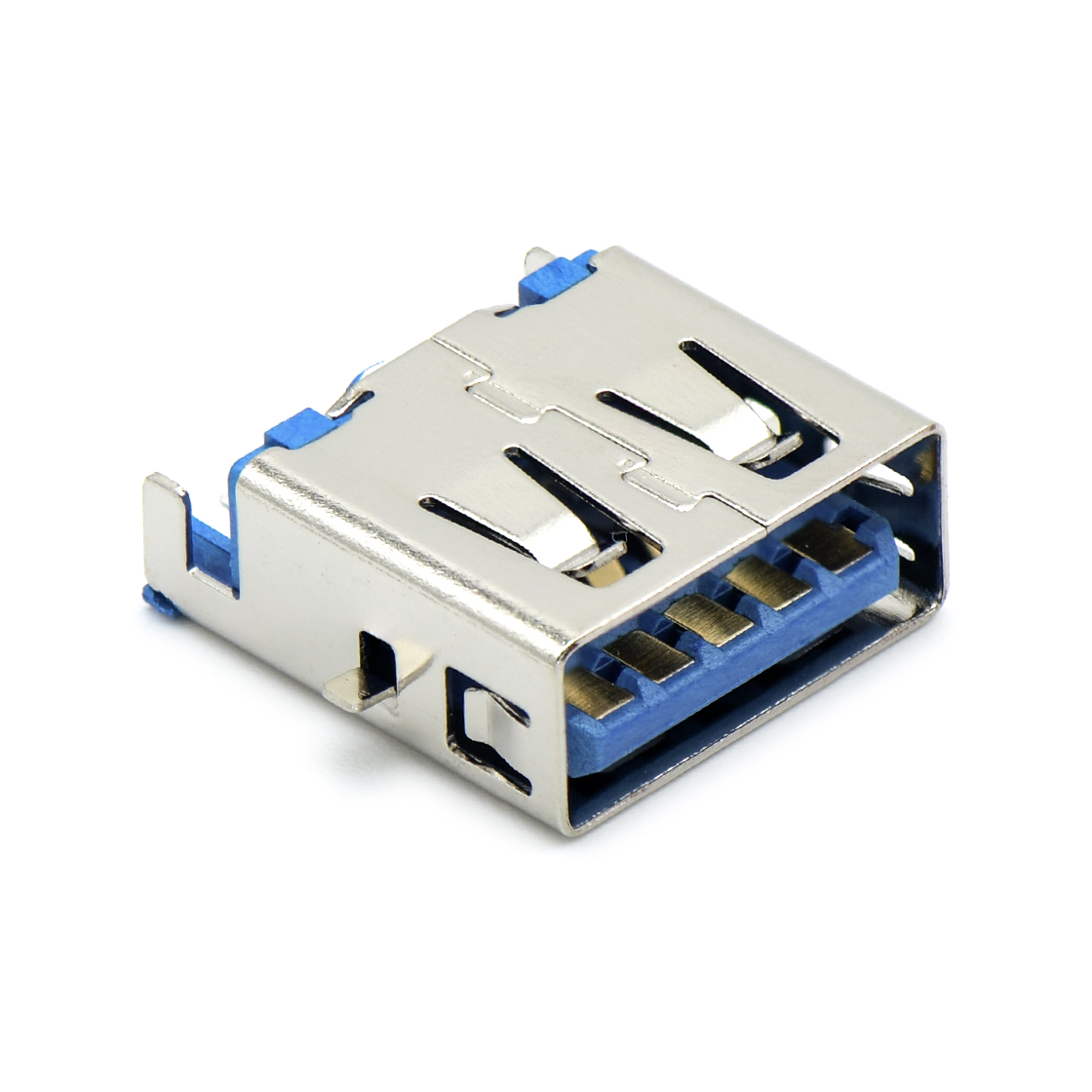 USB连接器USB3.0 AF SMT 贴板 沉板式2.06mm 外壳脚前贴后插