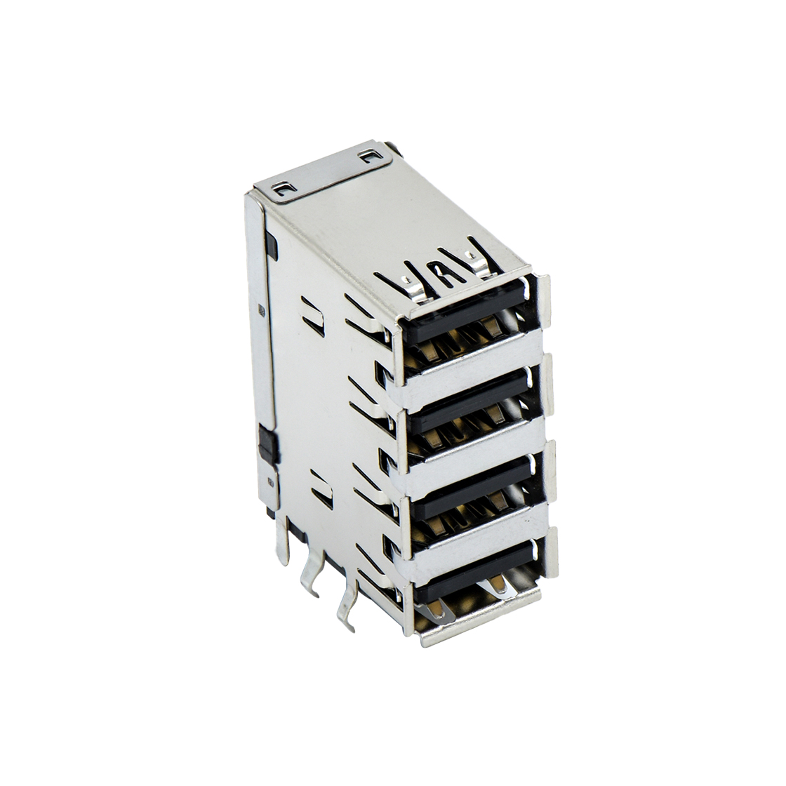 USB连接器USB3.0 AF 四层 DIP插板式 打K脚 不带中夹板 有边