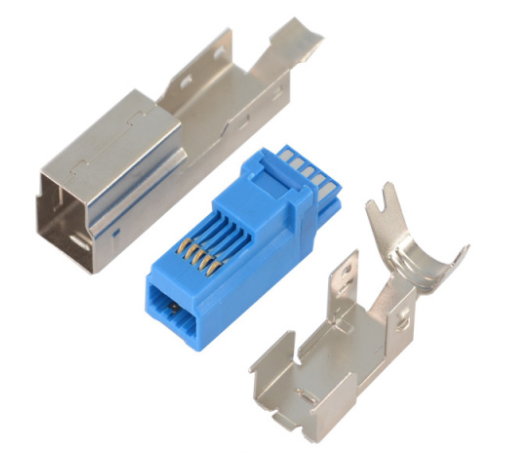 USB连接器USB3.0 BM 焊线式 三件套 可加线夹 L=36.3mm（OD=6.0mm)