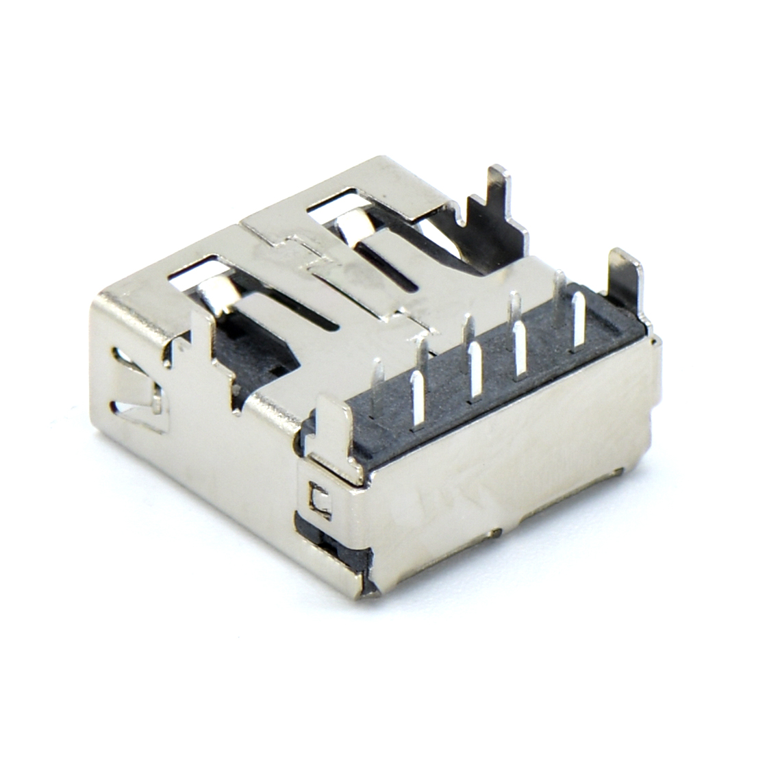 USB连接器USB3.1 AF 单层 反向 DIP插板式 外壳四脚插板 脚高1.8mm 无边