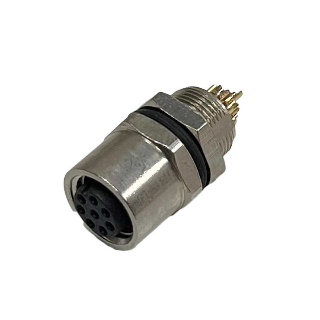 M8防水连接器线端母座 后锁面板式M8 SW10T-16L