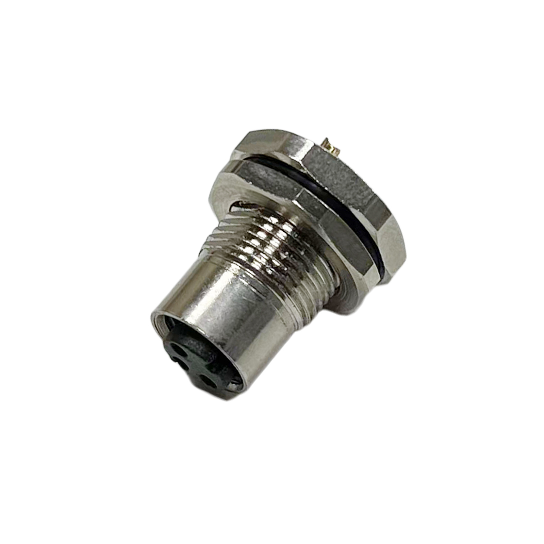 M8防水连接器线端母座 前锁面板式M10 SW12T-15.5L