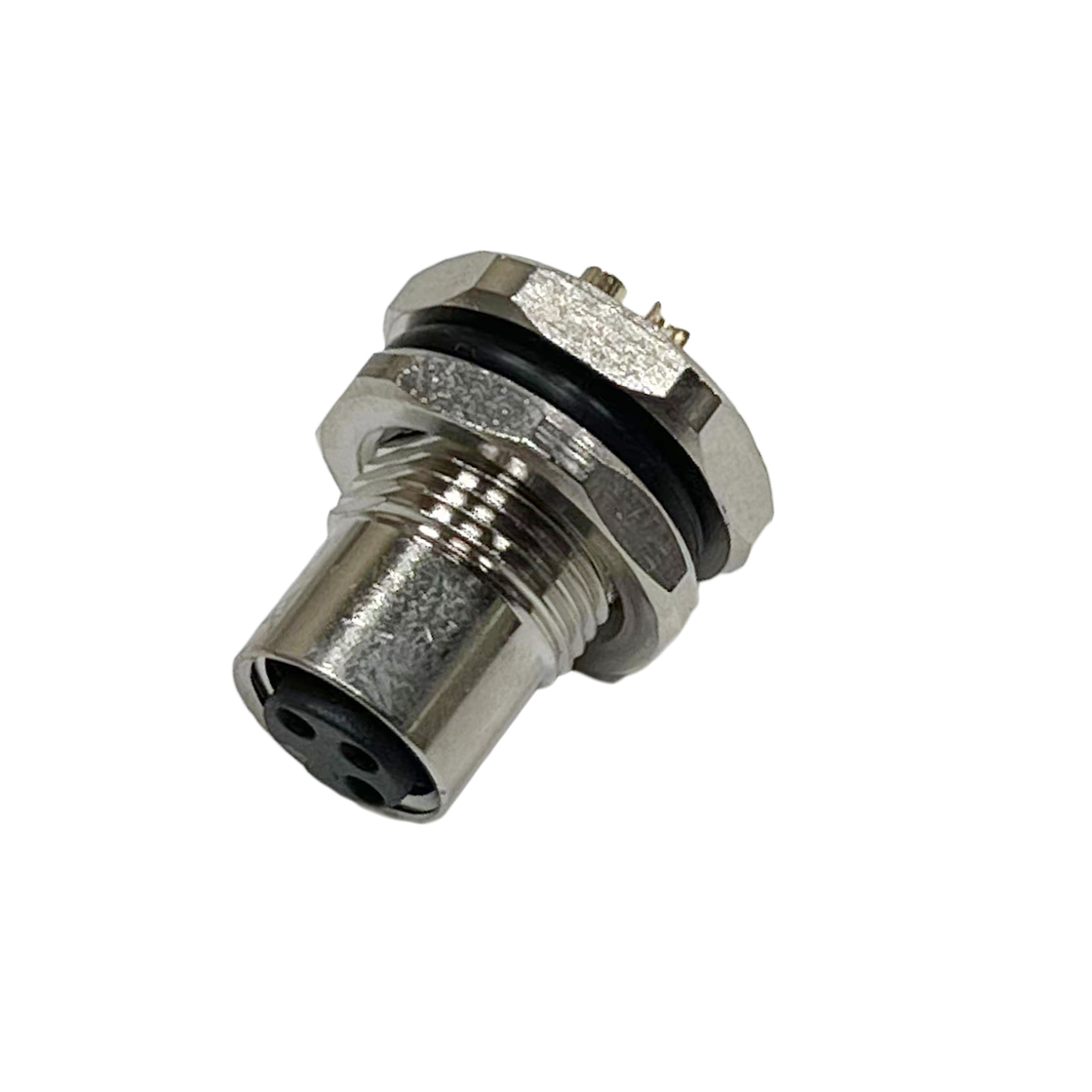 M8防水连接器线端母座 前锁面板式M10 SW14T-16L