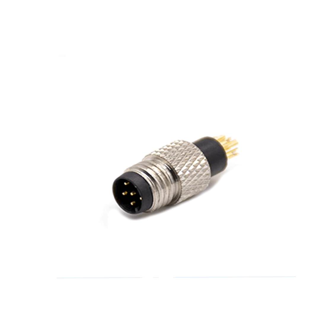 M8防水连接器线端公头 C款+9*11.3L网纹螺丝