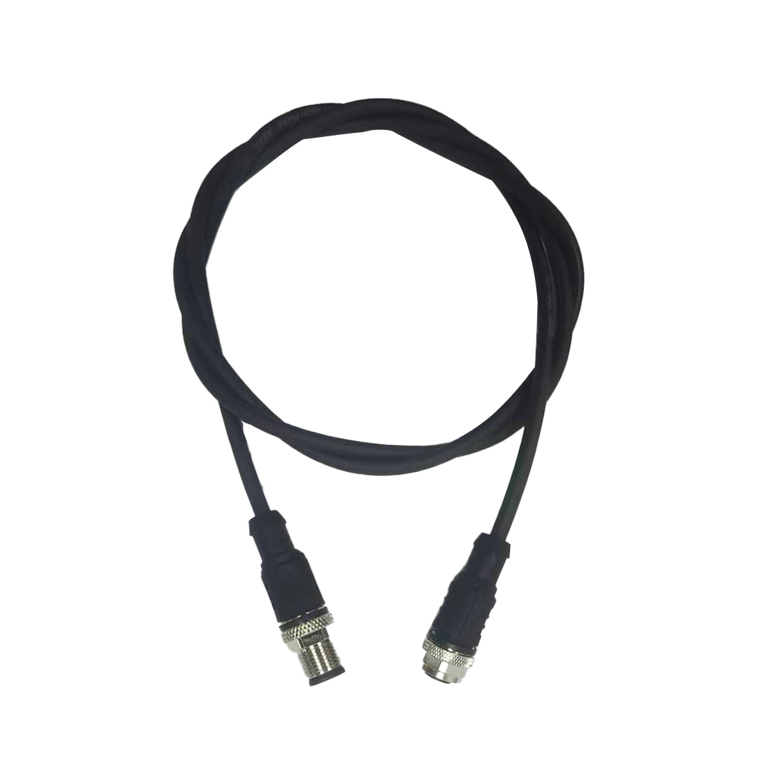 M12防水连接器A编码公直头+母直头带线1.06米