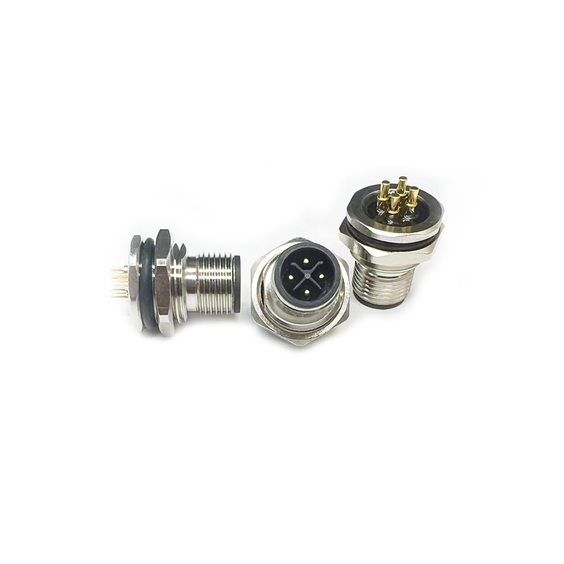 M12防水连接器线端公头 前锁面板式M16.PG9 SW17T