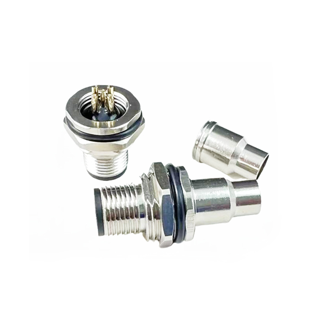 M12防水连接器线端公头 前锁面板式M16.PG9 SW17T